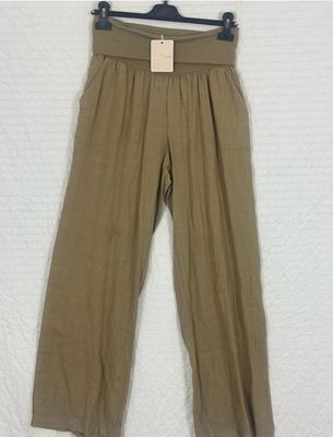 Julia Wang Hose Leinen Uni Taschen L Hellbraun Julia Wang Hose Leinen Uni Taschen L Hellbraun