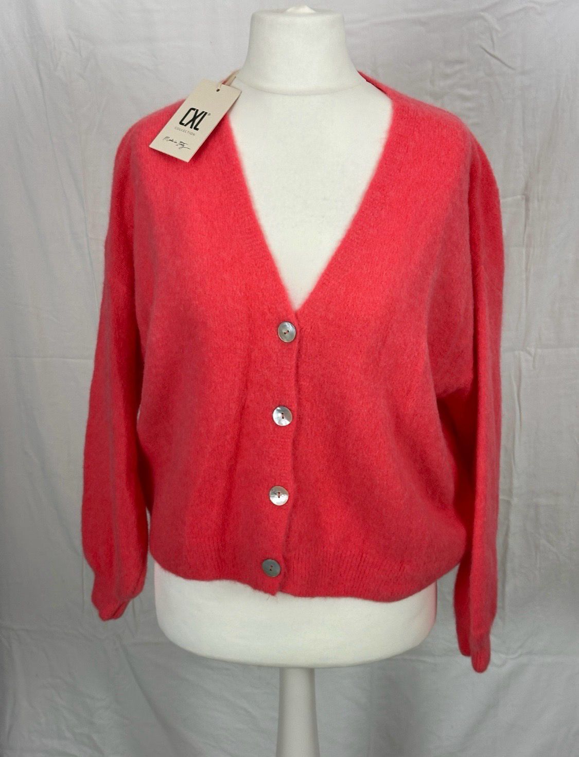 Julia Wang CLX Strickjacke One Size Cardigan Pampelmuse