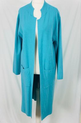 Julia Wang Strickmantel One Size Taschen Engelblau Julia Wang Strickmantel One Size Taschen Engelblau
