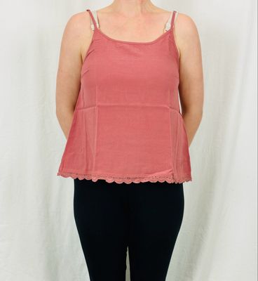 Ewa i Walla Top Nora Viscose SS26 Old Rose 33417