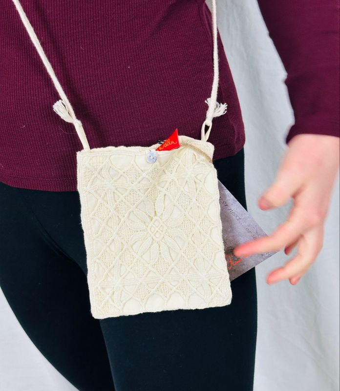Ewa i Walla Tasche Tessie Crocheted Cream One Size 77626 SS26