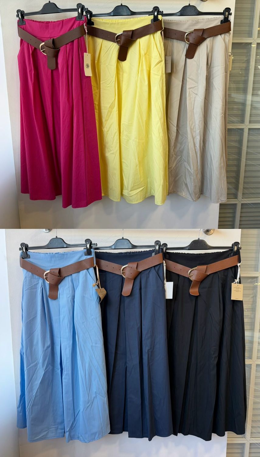 Julia Wang Viskose Rock Lang Uni One Size div. Farben