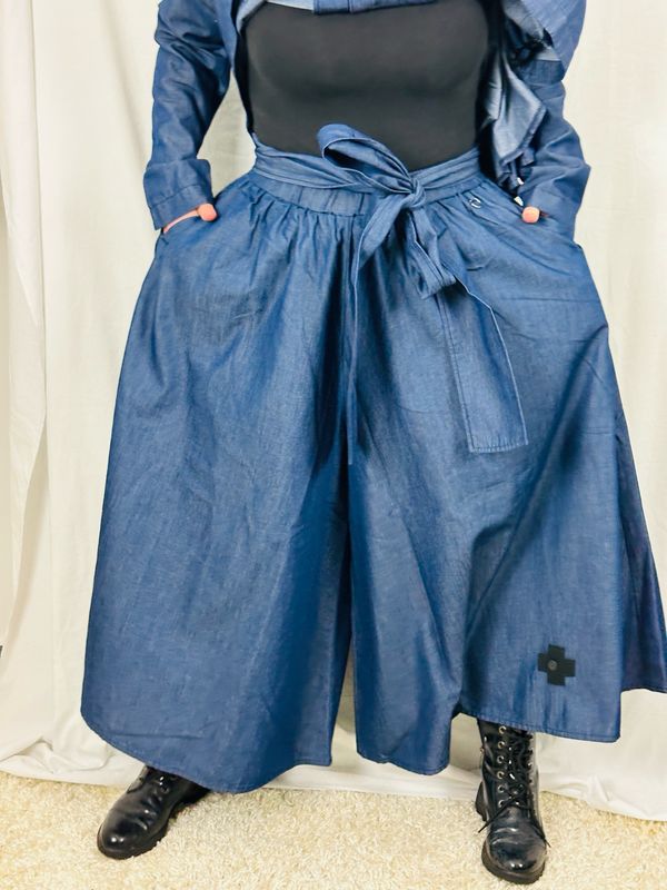 Pluslavie/PLÜ Plissee Pant Blue SS26 10005