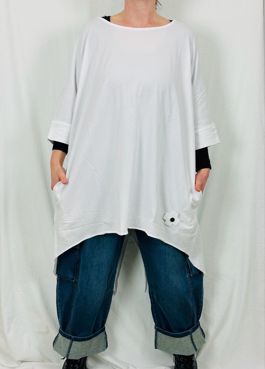 Pluslavie/PLÜ Big T White One Size SS26 5079