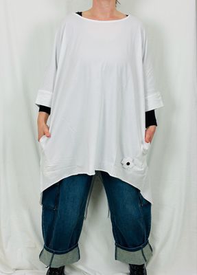 Pluslavie/PLÜ Big T White One Size SS26 5079