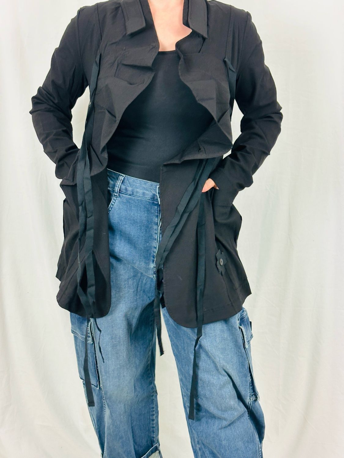 Pluslavie/PLÜ Tape Blazer XS Black SS26 8055 Black SS26