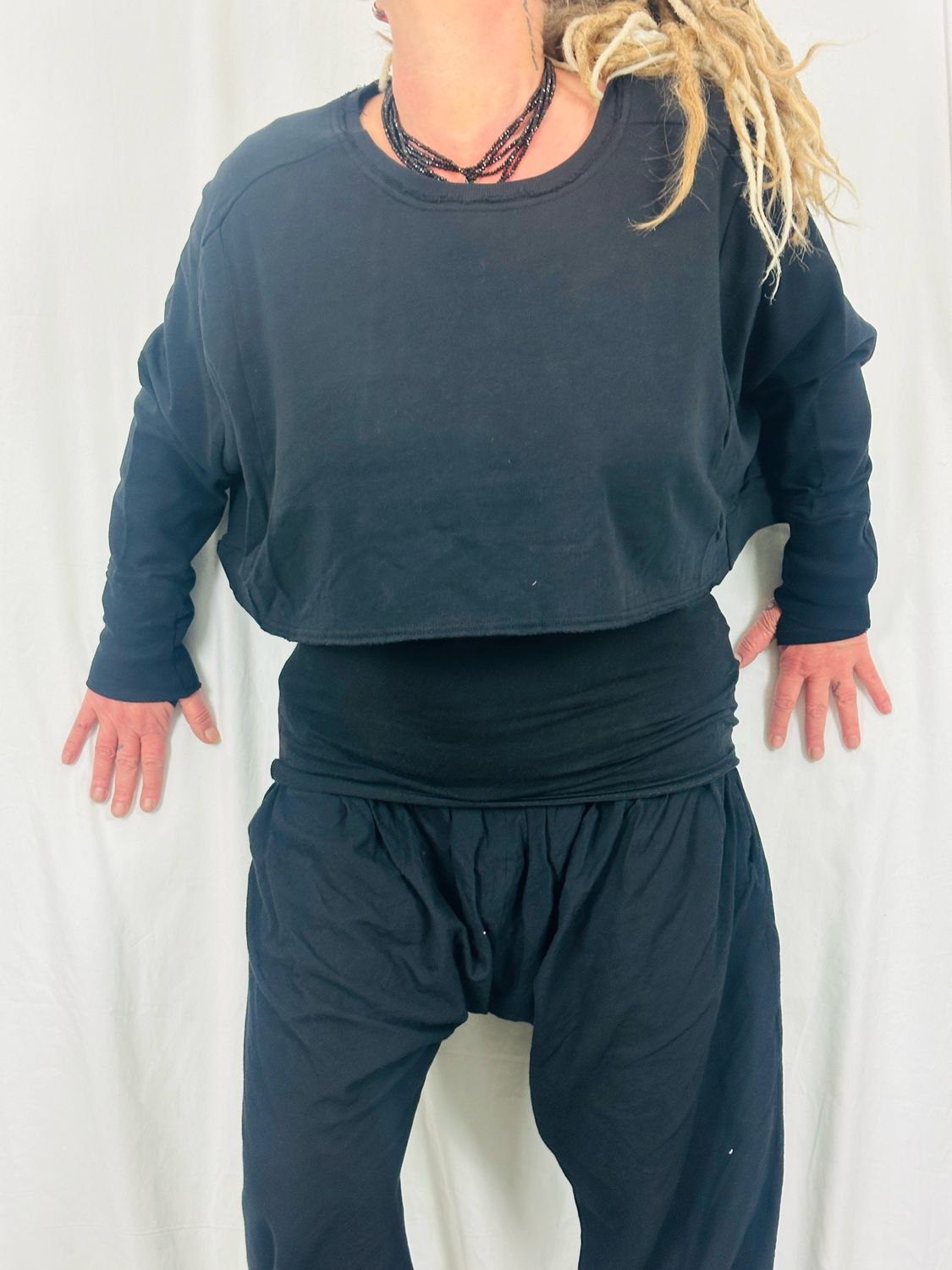 Pluslavie/PLÜ Wideshortshotsweatter One Size Black SS26