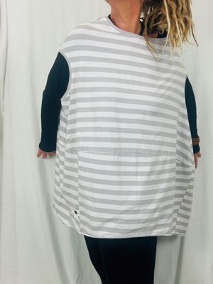 Pluslavie/PLÜ Ballonshirt One Size Cement Stripe SS26 5019