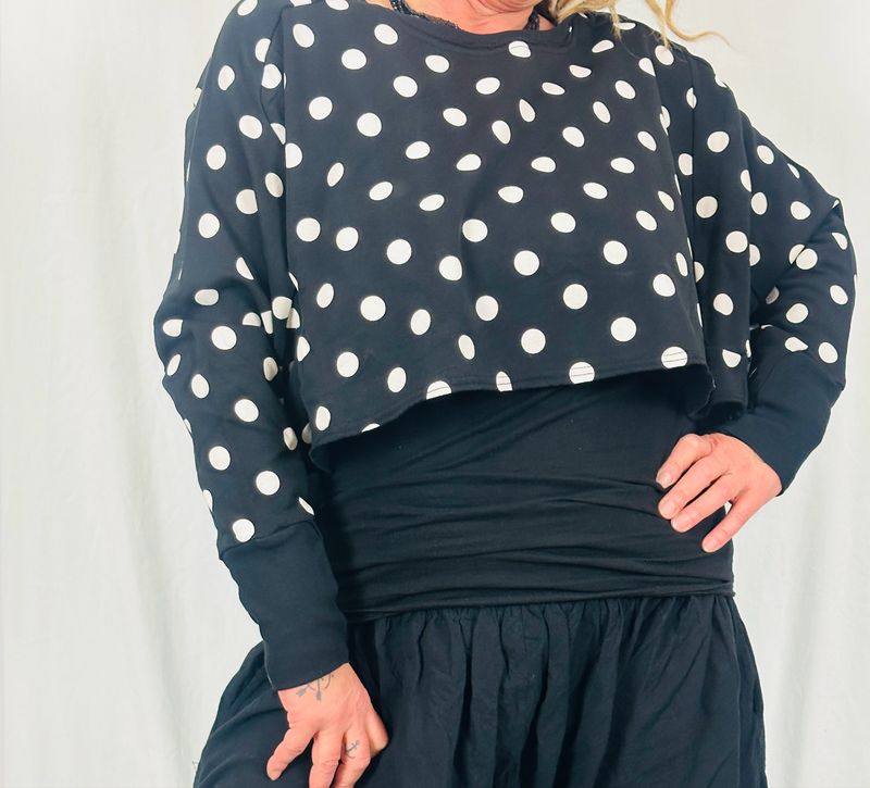 Pluslavie/PLÜ Wideshortshortswettr One Size Black With Blackwhitedots Plus SS26 2101