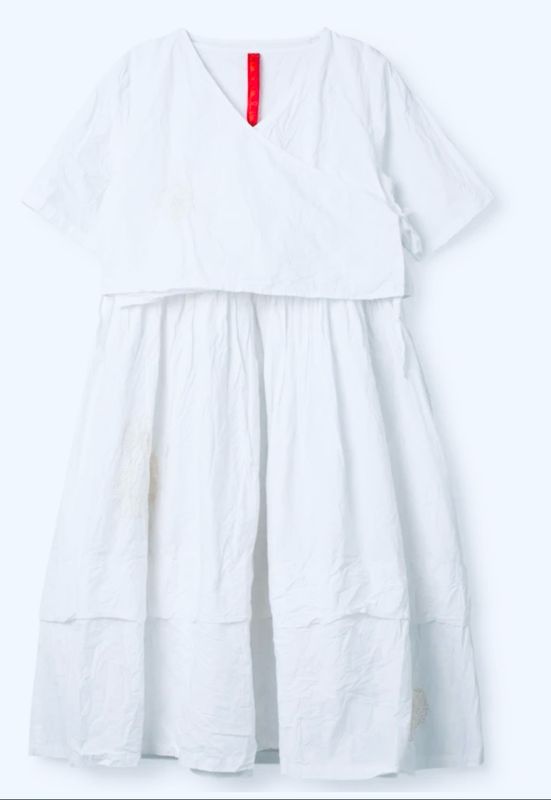 Ewa i Walla Kleid Riona White SS26 55940 Cotten