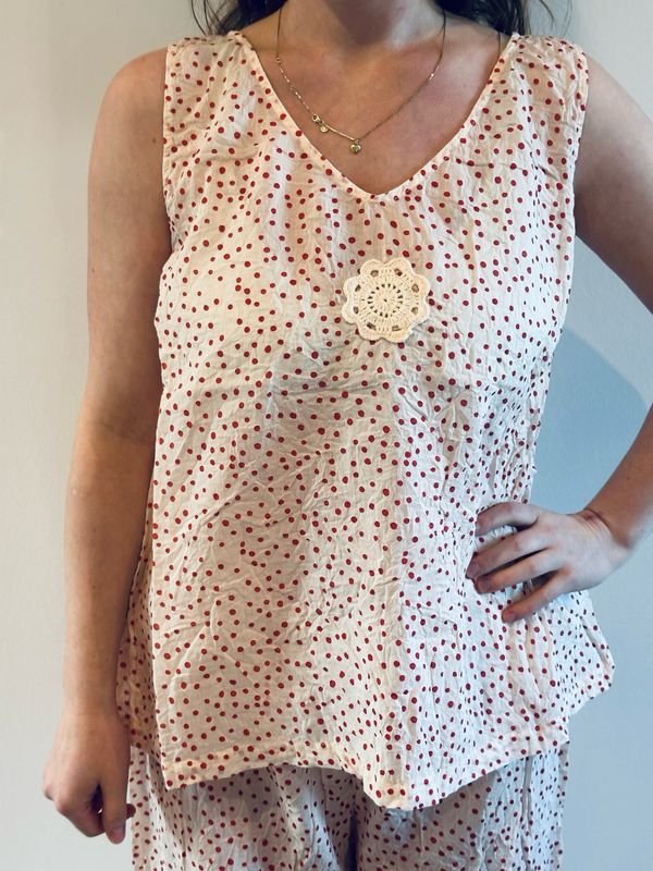 Ewa i Walla Top Lovisa Voile Prints SS26 33410  Dot