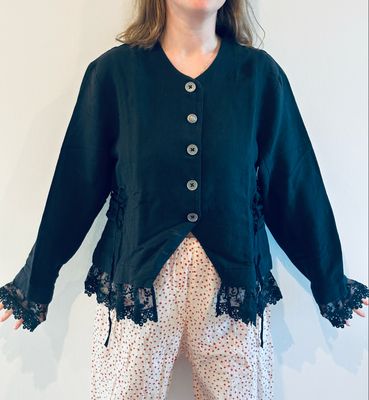 Ewa i Walla Jacke Alfonsa Twill SS26 Black 66783