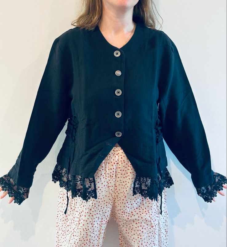 Ewa i Walla Jacke Alfonsa Twill SS26 Black 66783