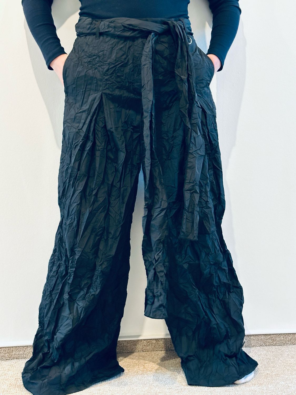 Pluslavie/PLÜ Crushed Pant SS26 10004 Black XS