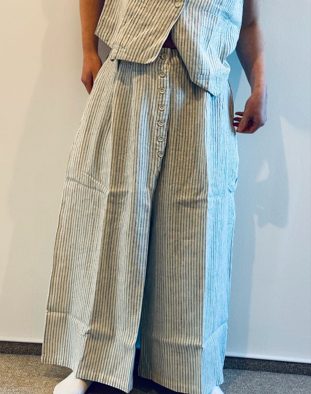 Ewa i Walla Hose 11442 Bim SS26 Striped Linen