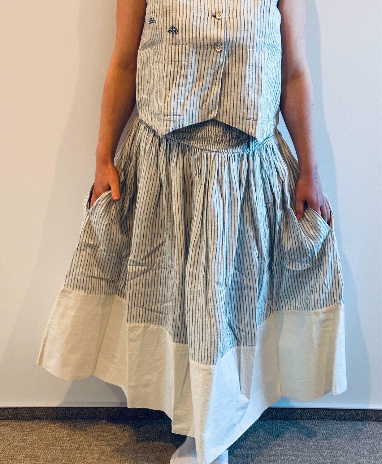 Ewa i Walla Weste 33413 Pomona SS26 Striped Linen