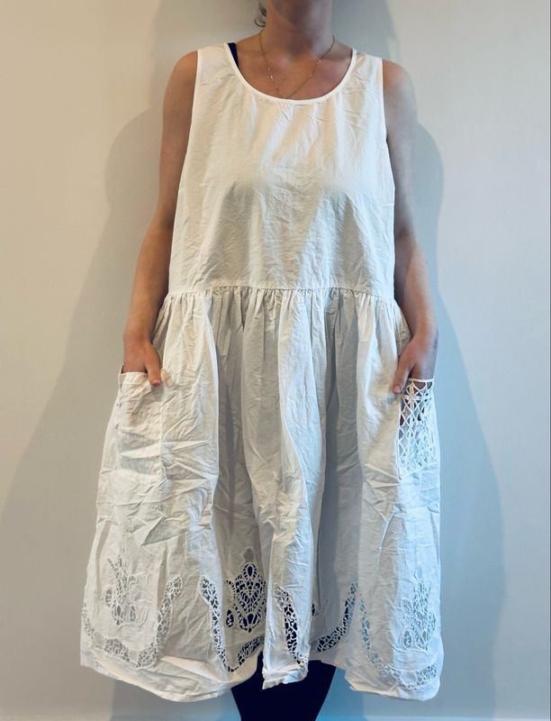 Ewa i Walla Kleid Karina 55942 SS26 White Cotten Lace Goldenlabel