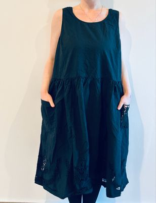 Ewa i Walla Kleid Karina 55942 SS26 Cotten Lace Black Goldenlabel