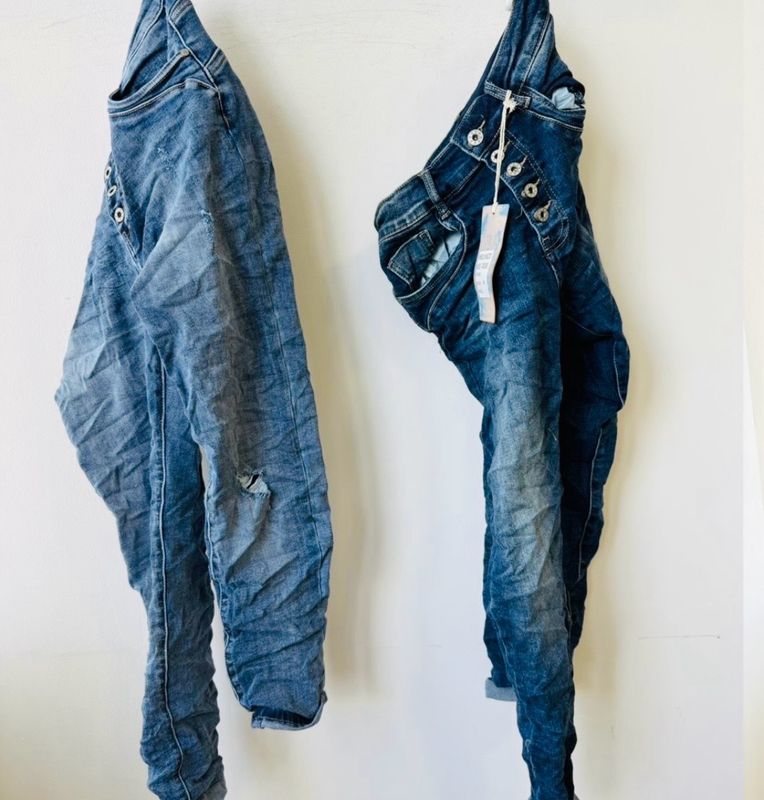 Melly &amp; Co Jeanshosen Blau S -M 5 Knopf