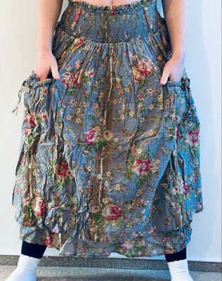 Ewa i Walla Aini Rock Blue Flowers One Size Cotten Nachhaltigkeit 22370