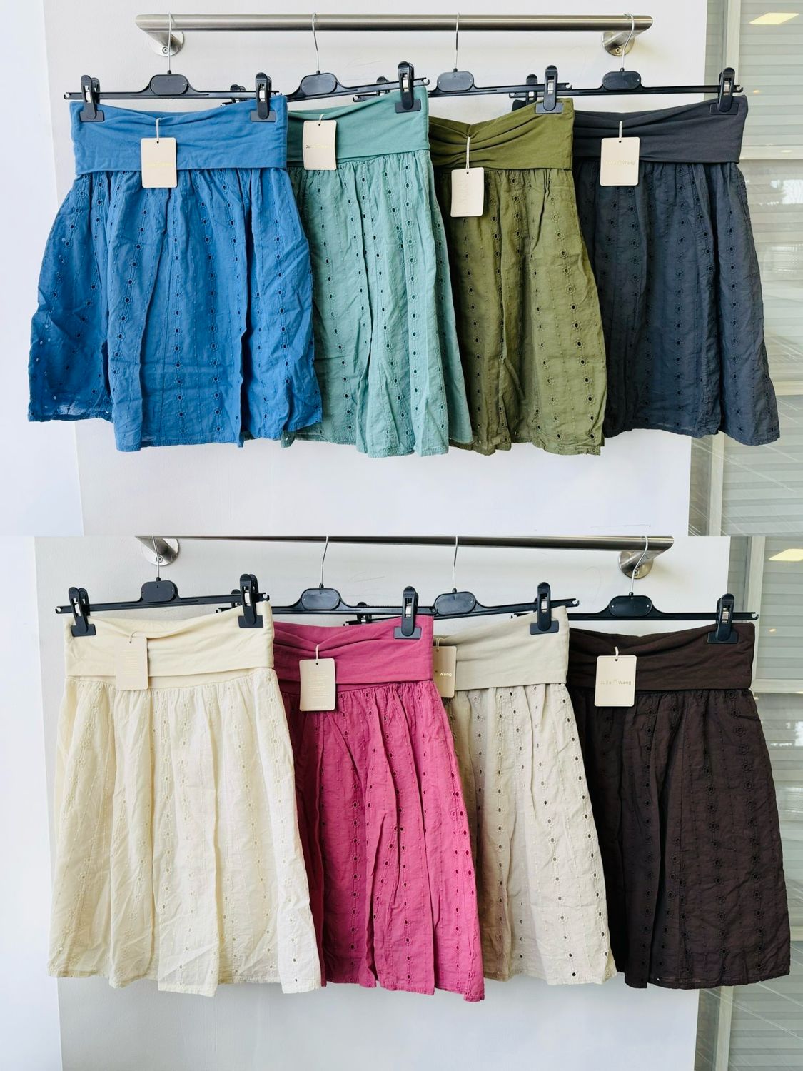 Julia Wang Ballonrock Lochstickerei - Unterrock Uni One Size div. Farben