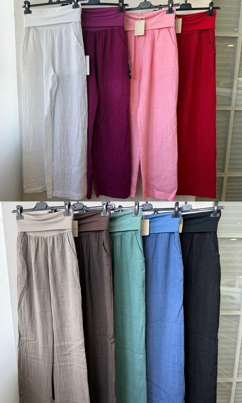 Julia Wang Leinen Hose Taschen XL div. Farben Julia Wang Leinen Hose Taschen XL div. Farben