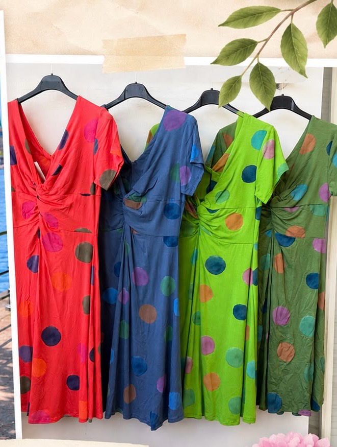 Julia Wang Kofferkleid One Size 36-44 Dot div. Farben