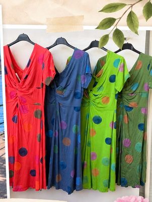 Julia Wang Kofferkleid One Size 36-44 Dot div. Farben