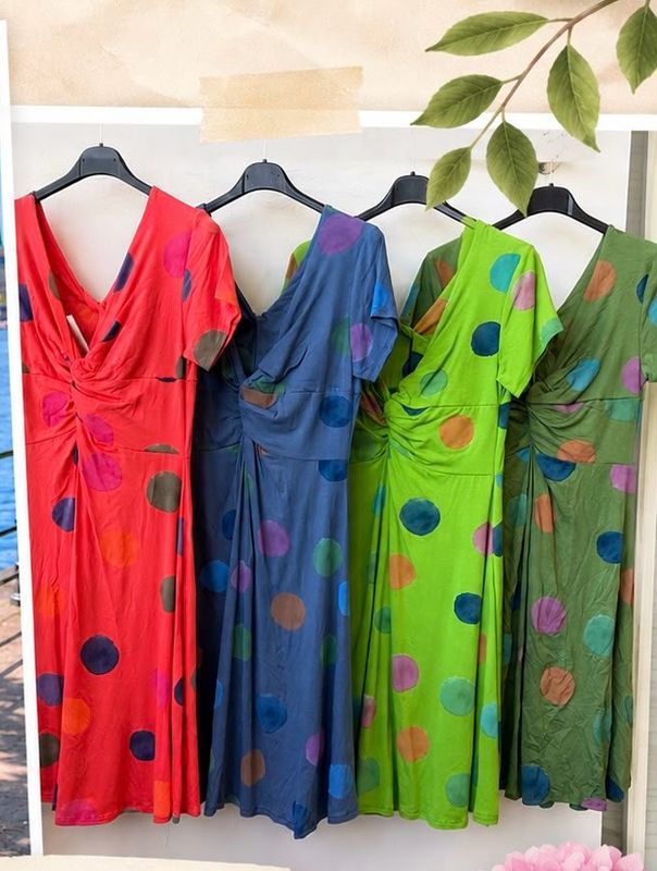 Julia Wang Kofferkleid One Size 36-44 Dot div. Farben