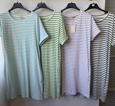 Julia Wang Kleid Shirt Cotten Gestreift One Size div. Farben Julia Wang Kleid Shirt Cotten Gestreift One Size div. Farben