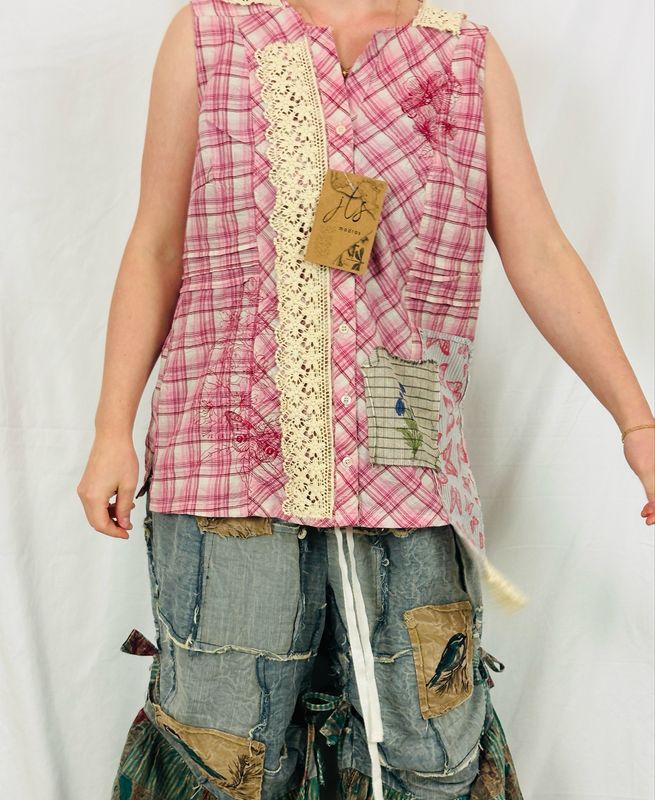 JLS Bluse Baumwolle One Size Boho