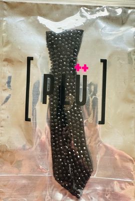 Pluslavie/PLÜ Couture Tie Patch Black One Size 0014