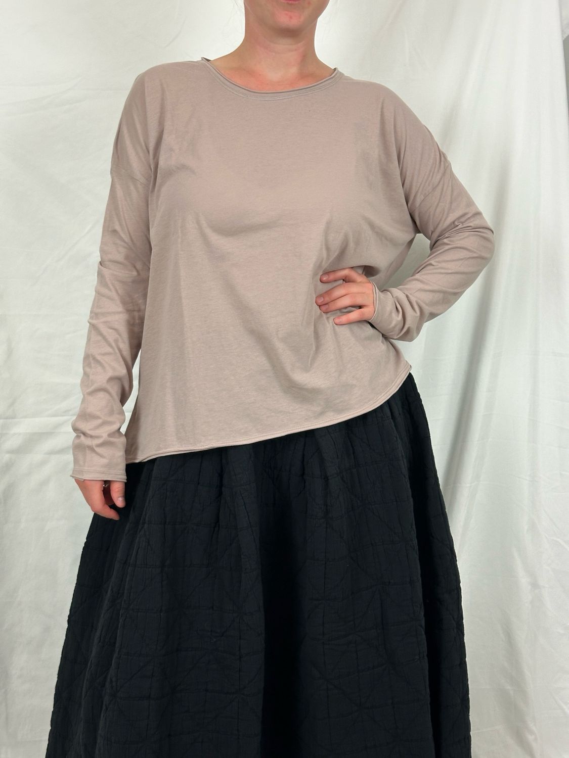 Ewa i Walla Tee Shirt Idra AW26 44225 Grey Mauve Jersey