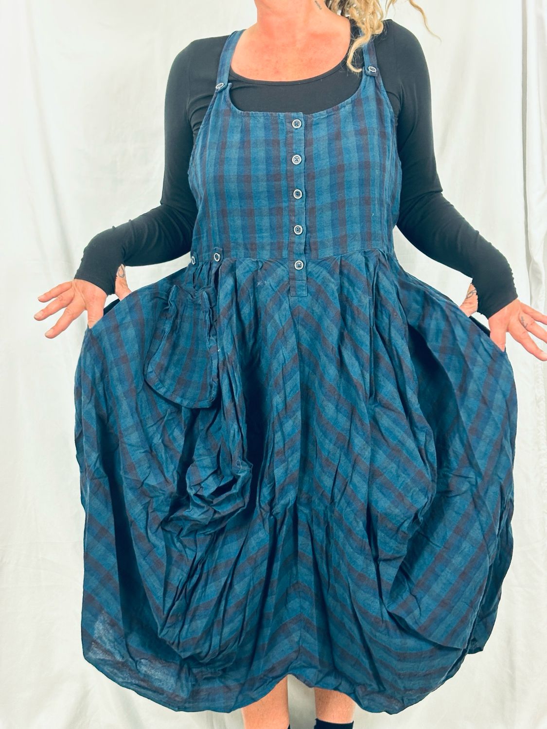 Ewa i Walla Kleid Kyra 55974 AW26 Blue Checked