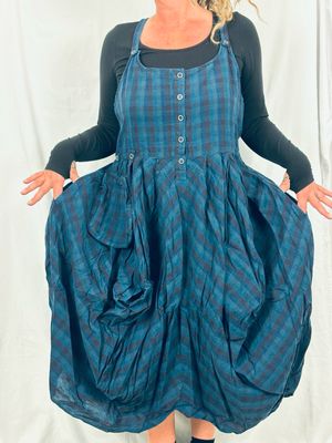 Ewa i Walla Kleid Kyra 55974 AW26 Blue Checked Ewa i Walla Kleid Kyra 55974 AW26 Blue Checked