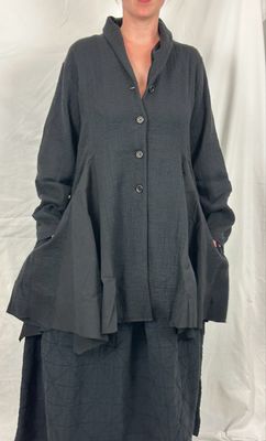 Ewa i Walla Mantel Jana Boiled Woll 66789 AW26 Black