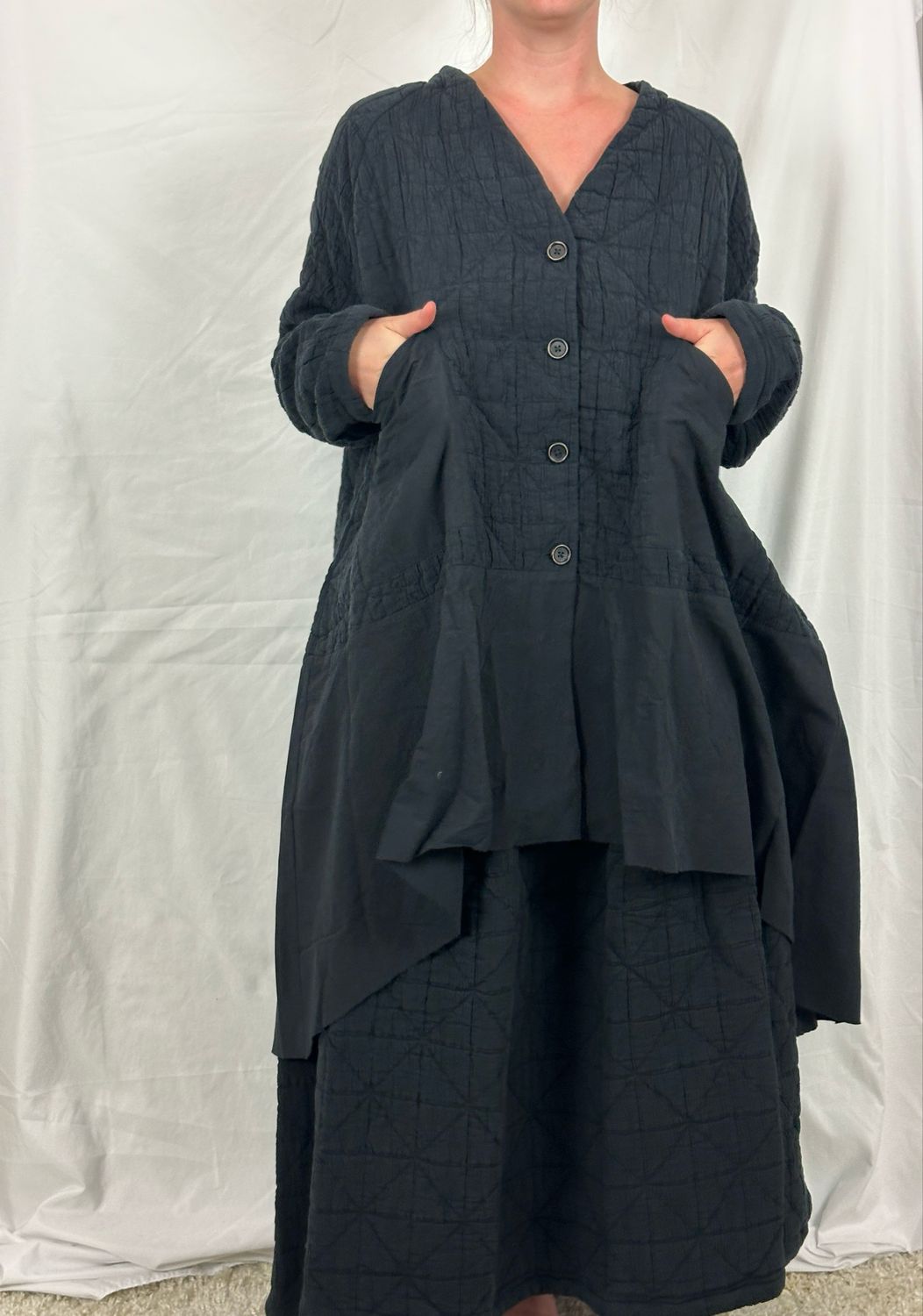 Ewa i Walla Mantel Yrsa 66790 AW26 Black Quilted
