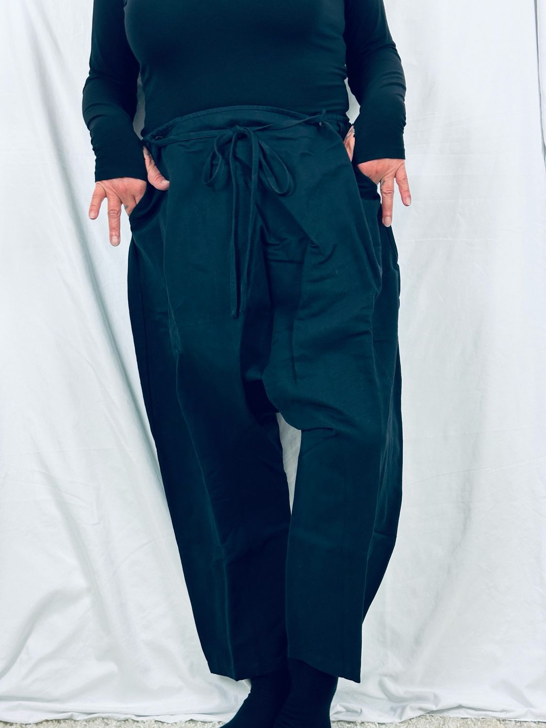 Ewa i Walla Bea Hose Black Twill 11450 AW26
