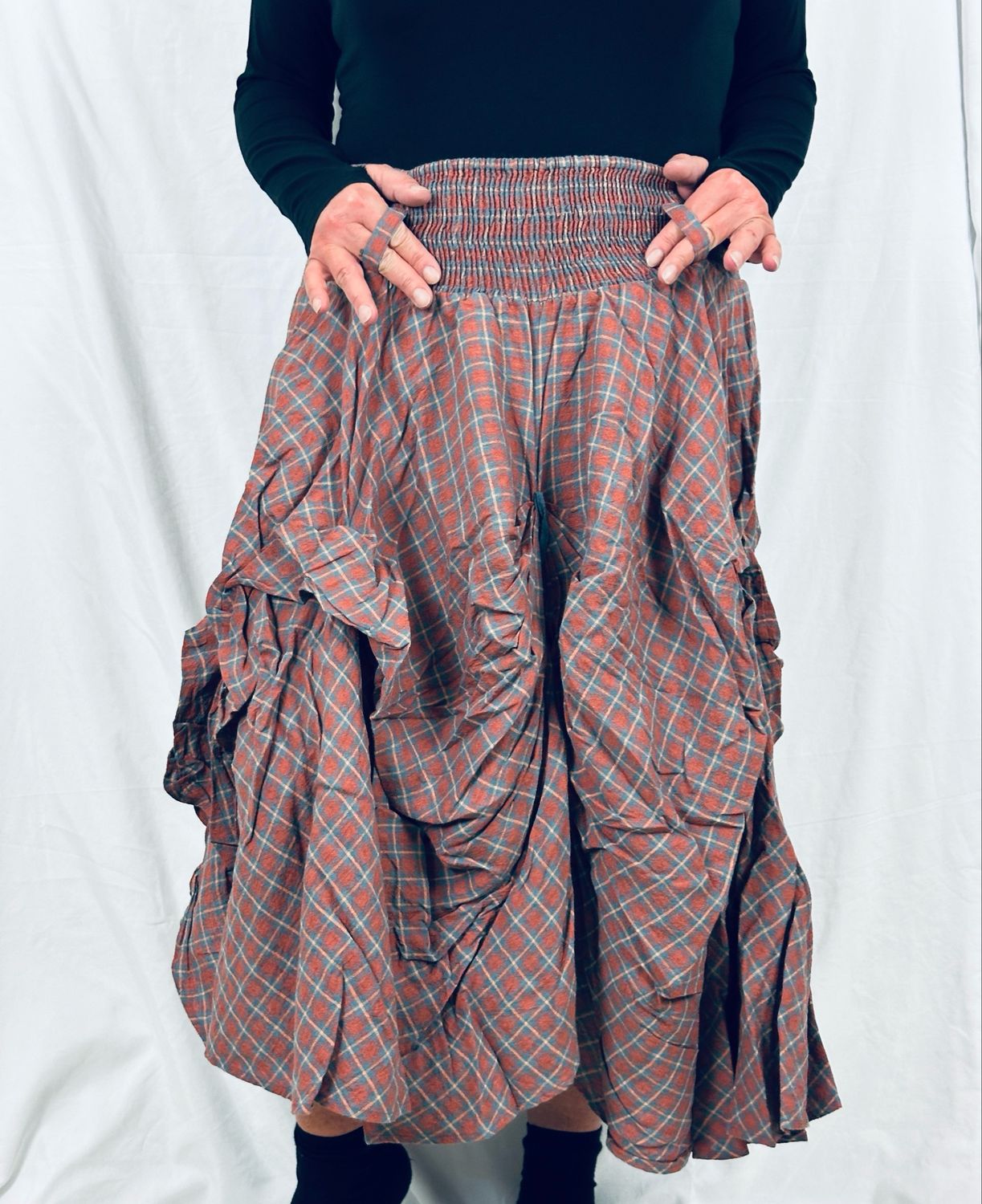 Ewa i Walla Rock Wilma 22342 AW26 Original Checked Linen One Size Goldenlabel