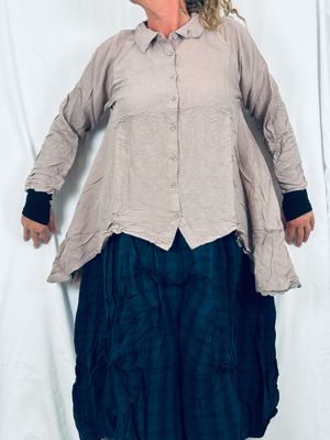 Ewa i Walla Bluse Fia Grey Mauve 44214 AW26 Linen Viscose Ewa i Walla Bluse Fia Grey Mauve 44214 AW26 Linen Viscose