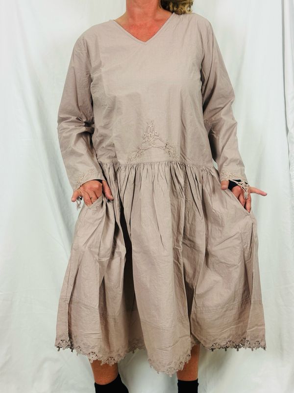 Ewa i Walla Kleid Cia Grey Mauve Cotten 55969 AW26