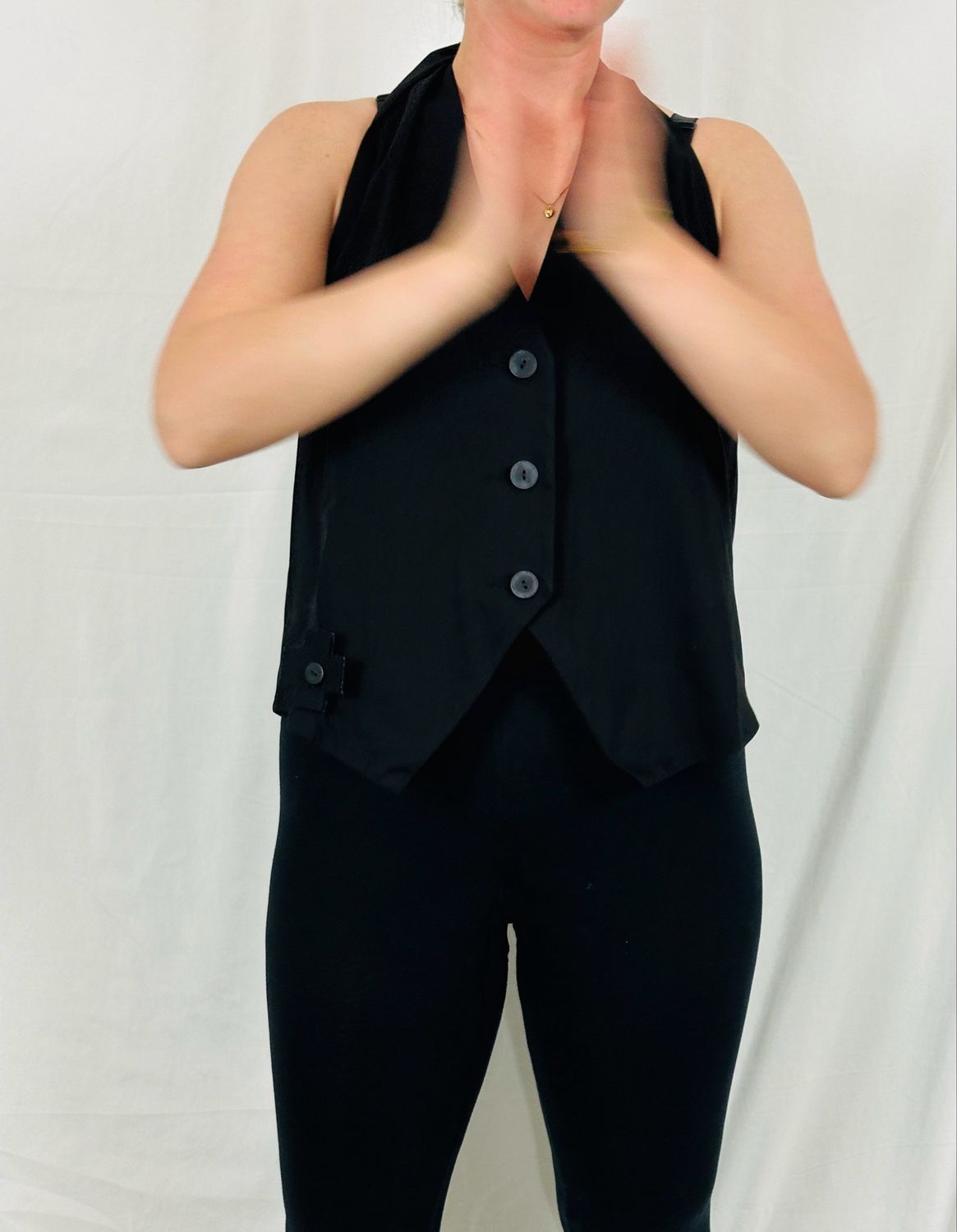 Pluslavie/PLÜ Tie Neck- Vest Black 4036 AW26