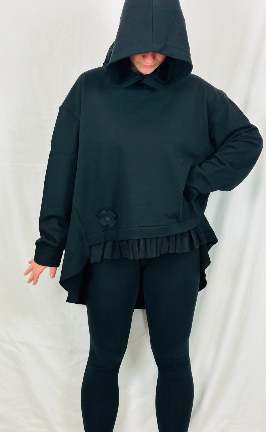 Pluslavie/PLÜ Tulle Hoody Black 2128 AW26