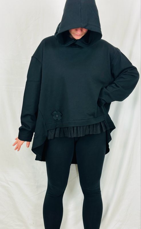Pluslavie/PLÜ Tulle Hoody Black 2128 AW26