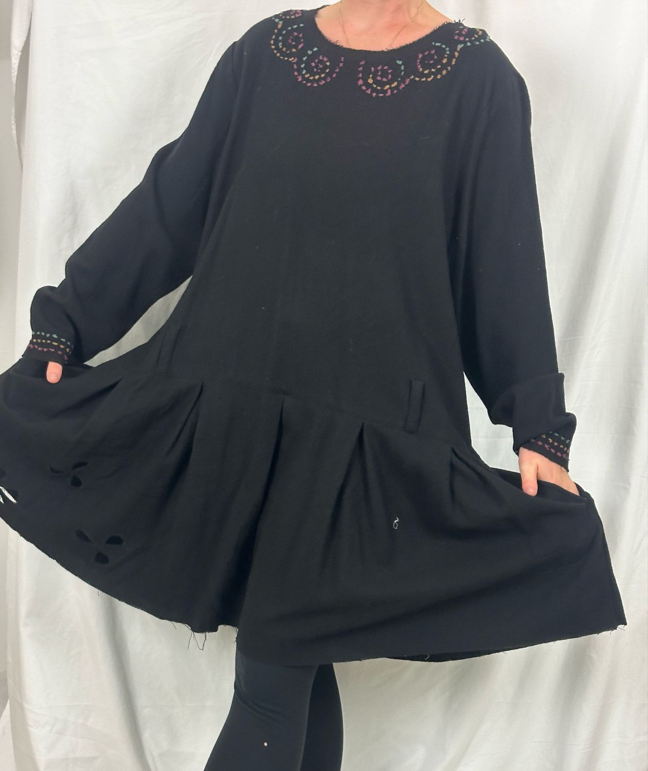 Ewa i Walla Tunika Lillbritt 44178 AW25 Black L Wool Original