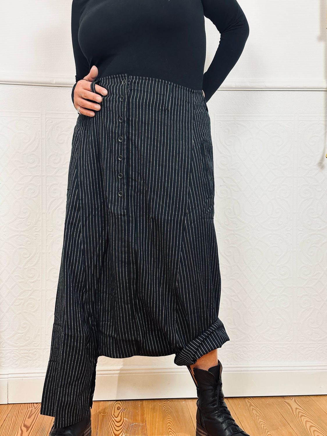 Ewa i Walla Hose Herta Cotten Woll Black AW26 11452