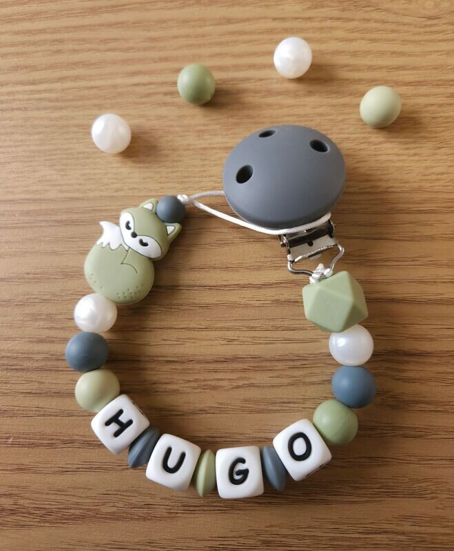 Attache tétine personnalisable HUGO