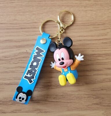 Porte clés Avec un bébé souris bleu