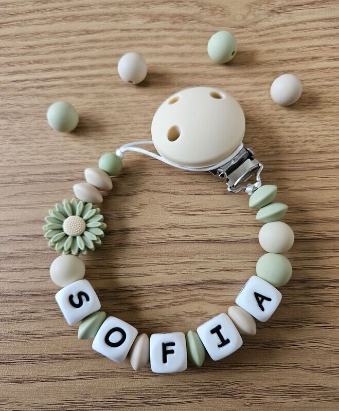 Attache tétine personnalisable SOFIA