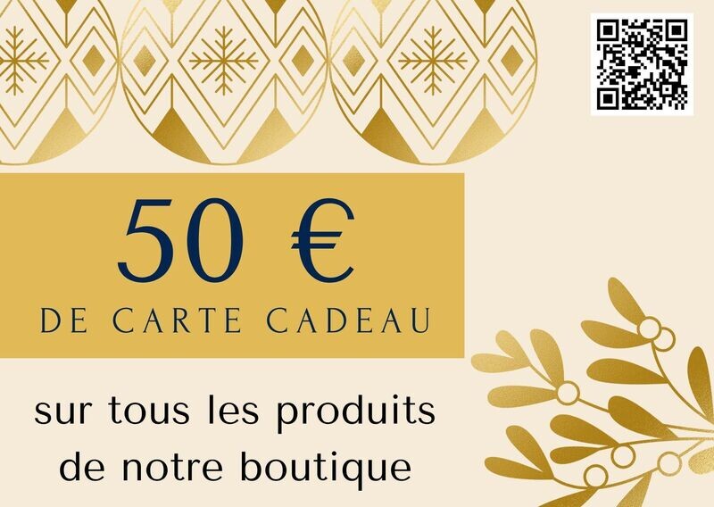 Carte cadeau à partir de 50€